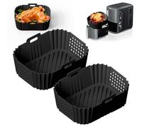 Freidora de aire caliente Accesorios para Ninja Double Stack XL SL400EU, 2 piezas Airfryer Accesorios Silicona Molde para Ninja Foodi Max Dual Zone 9.5L AF400EU AF300EU