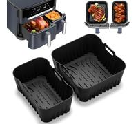 Freidora de aire caliente Accesorios para Tefal EY942B Dual Easy Fry XXL, molde de silicona antiadherente, freidora de aire caliente, molde de silicona reutilizable Airfryer molde para hornear Air