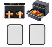 Freidora de aire caliente con protección antisalpicaduras de acero inoxidable para COSORI Dual Blaze TwinFry 10 L/Cosori CAF-R901-AEU 8,5L, freidora de aire caliente, accesorio para 2 cámaras