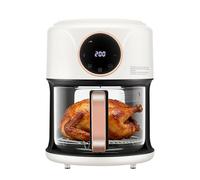 Freidora de aire caliente de 1200 W, 80 - 200 °C, con ventana LCD, circulación de aire caliente de 360°, capacidad de 4,2 L, rango de tiempo de 0 - 60 minutos