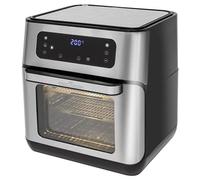 Freidora de aire caliente ProfiCook PC-FR 1200 H, Versátil freidora de aire caliente para una dieta baja en grasas, Incl. función deshidratador, Capacidad: aprox. 11 litros, acero inoxidable/negro