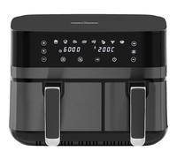 Freidora de aire caliente ProfiCook | Sistema de preparación simultánea | 9 litros | Freidora de aire caliente 2 compartimentos | Freír sin grasa | Recipiente antiadherente | Airfryer | PC FR 1295 H