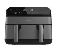 Cecotec Freidora de Aire sin Aceite Air Fryer 9L Cecofry Advance 9000 Full Inox. 2800W, 2 Cubetas 4.5L Pared Divisoria, Sync, 8 Menús, Temp 30-200ºC, PerfectCook, Acero Inoxidable, Panel