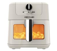 Cecotec Freidora de Aire sin Aceite de 5 L con Ventana Air Fryer Cecofry Antique 5000 Window. 1500 W, Digital, Área de Cocinado de 5 L y Tecnología PerfectCook, Diseño Retro en Blanco