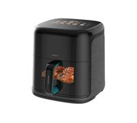 Cecotec Freidora de Aire sin Aceite 6,5L Plancha Grill Doble Resistencia Ahumador Integrado Air Fryer Cecofry&Grill Smokin'Prime 6500. 2200W, Pared Divisoria Móvil, 40-200 °C