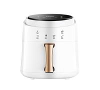 Freidora de aire con circulación de aire rápida, sin aceite, tamaño familiar, temporizador de 60 minutos, temperatura ajustable, cesta antiadherente, receta incluida, control inteligente