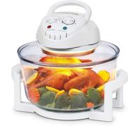 Freidora de aire con horno halógeno de 12 L, cocina saludable sin aceite de 1300 W, horno de encimera multifunción con temperatura y temporizador ajustables de 125-250 °C(White)