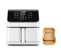 Freidora de aire COSORI Premium II con capacidad 6,2 L y 12 programas + Pack 50 papeles