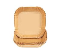 Freidora de aire de 20CM, revestimientos de papel pergamino desechables cuadrados, estera antiadherente for freidora de aire, horno microondas for cocinar(200PCS)