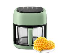 Freidora de aire de 4,5 l con pantalla táctil LCD digital, 8 ajustes preestablecidos y ventana de cocción visual para una cocción saludable y sin aceite.