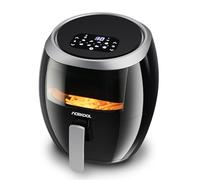 Freidora de aire digital XXL 8L - 1800W, 8 programas, pantalla táctil, circulación de aire rápida, accesorios aptos lavavajillas, libro de recetas, sin BPA, temporizador y control de temperatura
