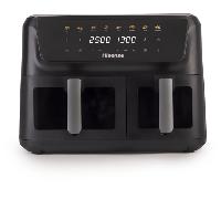 Hisense - HAF2700DCD Doble 11 L Independiente 2700 W Freidora de aire caliente Negro