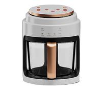 Freidora de aire eléctrica de 4 l para comidas rápidas y saludables sin aceite, cesta de vidrio de borosilicato de fácil limpieza, 6 preajustes de cocción y controles digitales táctiles.