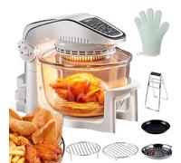 Freidora De Aire Halógena De 10l, Hornos Halógenos Con Tazón De Vidrio Extraíble, 10 Configuraciones Inteligentes, Controles De Temperatura 50-250°c, Asar, Freír, Tostar O Dorar