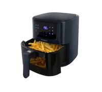 Freidora de aire KASANOVA con pantalla digital, 12 programas, capacidad 5 L con ventana transparente, cocción ligera sin aceite ni humo, 1500 W (Azul)