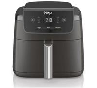 Ninja freidora de aire de 4,7 l, monocajón, 3 en 1, fríe con aire, recalienta, deshidrata, 1-2 personas, digital, cocina sin descongelar, cajón y rejilla antiadherentes, 2000W, negra AF110EU