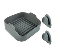 Freidora de aire, olla de silicona, freidoras de aire, accesorios de horno, repuesto de forros de papel pergamino, fácil limpieza, segura para alimentos, reutilizable, cesta para freidora de aire