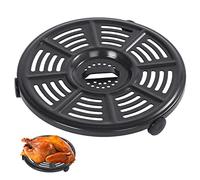 Freidora de aire para freidora de aire ninja, bandeja de accesorios de freidora de aire circular de 8,2 pulgadas bandeja de horno crujiente ninja foodi reemplaza las piezas con amortiguador de Goma