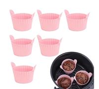 Freidora de aire para magdalenas, herramienta antiadherente reutilizable, para hacer bocados de huevo, para mousse, pan, brownie, cupcakes, pudín, pasteles de carne, huevos, sándwiches de desayuno