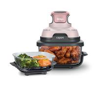 Freidora de aire portátil de cristal Ninja CRISPi (2 recipientes) Rosa FN101EUPK