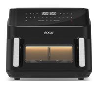Freidora de Aire Sogo FRE-SS-10895 10,5L Doble Cesta Acero Inoxidable 2600W Panel LED