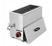 Freidora De Gas GLP Comercial De 21 L For Maíz Queso Y Salchichas Freidora De Acero Inoxidable De Gran Capacidad Con 12 Ganchos Y Temperatura Ajustable