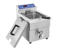 Freidora de inducción - 12 litros - 3500 W - grifo de vaciado - temporizador - Royal Catering