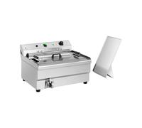 Royal Catering Freidora De Pasteles Y Churros RCBG-30STHB (30 Litros, 9.000 Watt, 3. Temperatura Máx. 190 °C, Con Grifo De Vaciado Y Zona Fría)