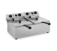 Freidora eléctrica - 2 x 10 litros - temporizador - 230 V | Royal Catering