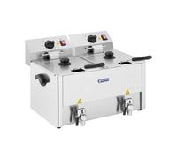 Freidora eléctrica - 2 x 13 litros - termostato EGO | Royal Catering