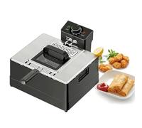 Freidora Eléctrica, 2200w Freidora Portátil De Acero Inoxidable Con Cesta Extraíble Y Ventana De Visualización, Freidora Comercial De 10l Para Pescado, Alitas De Pollo Y Papas Fritas 10L