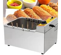 Freidora eléctrica 2500W, 12L, con temperatura ajustable y kit de fritura | Freidora eléctrica de 12L de 2500W con temperatura ajustable y kit de fritura para disfrutar en casa