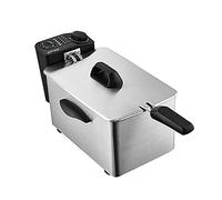 Freidora eléctrica de 2,5 l/3,5 l/4 l con cesta y tapa, de acero inoxidable, con limitador de temperatura, para uso doméstico (2,5 l)