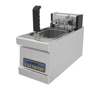Freidora eléctrica de 8L, freidora 3000W, un solo cilindro, patatas fritas, pollo frito, temperatura constante Calentamiento RáPido