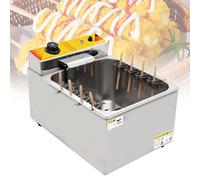 Freidora eléctrica para hacer perritos calientes, 12 l, gran capacidad, para queso, mozzarella y palitos de perrito caliente, para restaurante