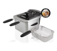 Freidora eléctrica pequeña for el hogar, freidora comercial for freír patatas fritas, mini Fácil de limpiar