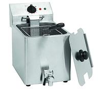 Freidora eléctrica profesional, METRO PROFESSIONAL, con grifo para drenaje del aceite. Calentamiento rápido, rendimiento eficiente y limpieza fácil. (1 x 8 L)