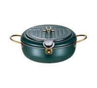 Freidora japonesa Olla Desmontable en Acero Inoxidable con Control de | Olla Freidora Japonesa Alimentario Cocina En Casa Inducción Gas Patatas Fritas Pescado, Gambas Y Marisco