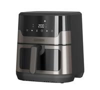 Black+Decker - Freidora de Aire sin Aceite | Tamaño Familiar 8-9 Comensales | Temporizador 0-60 min | Temperatura 80-200ºC | 8 Programas | 1700 W | Ventana de Control | Pantalla Digital Táctil