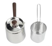 Freidora para acero Inoxidable 304 con Mango Nuez 1.5L Freidora(A-2)