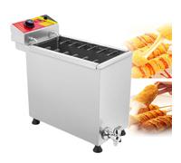 Freidora para perros de maíz, 12 equipos para freír salchichas, freidora comercial de gran capacidad de 25 litros, adecuada para cafeterías, panaderías