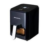 Grunkel - Freidora de aire - Airfryer - EASY FRYER de 4 litros y 1200W con panel de control digital Multifunción. Temporizador 60 minutos 7 programas de cocina para freir sin aceite (Negro)