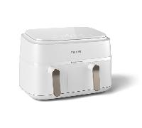 Philips Freidora de Aire Serie 3000, Doble Cesta 9L, 8-en-1, Sincronización Automática, 90% Menos Grasa, Tecnología Rapid Air, Apta Lavavajillas, con App HomeID, Blanca (NA353/10)