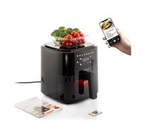 InnovaGoods® Freidora sin Aceite 5L, air fryer 1500W con +100 recetas en Español, freidora aire con báscula integrada, 8 programas, pantalla táctil, ventana, temporizador y flujo de aire 360°