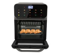 Freidora sin aceite de 13 L, horno eléctrico de 1350 W, horno eléctrico ventilado, horno eléctrico ventilado, reduce el consumo de aceite en un 85% - Negro
