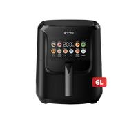 EVVO Freidora Sin Aceite Tasty Fryer Advance 6L - Air Fryer con 1700W, Tecnología Dual Cyclone, Panel Táctil, Multifunción, Temporizador, Apagado Automático, Acero Inoxidable, Antiadherente