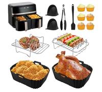 Freidoras de aire caliente, accesorios para freidora de aire caliente Russell Hobbs, 2 cámaras, 9 L, freidora de aire caliente COSORI de 8,5 L, accesorio de silicona para freidora de aire caliente