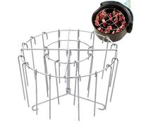 Freidoras rejilla, estructura de alambre de acero inoxidable, pinchos verticales para carne de pollo, así como para comida casera, accesorios de cocina para aficionados a la barbacoa