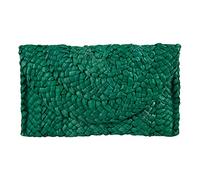 Freie Liebe Bolsos de embrague de paja para mujer, bolsos de playa de verano, bolsos de embrague tejidos, forro polar verde con licencia oficial de star wars silent one crew., Large