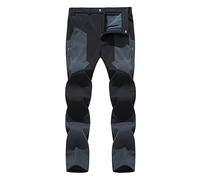 Freiesoldaten Hombre Al Aire Libre Forro Polar Pantalones de Invierno Resistente al Agua Pesca Caminar Senderismo Softshell Pantalones de Esquí